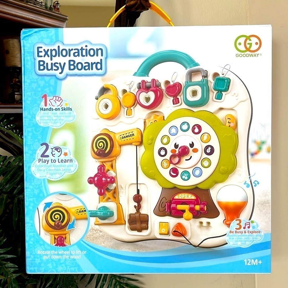 Brand New Exploration Busy Board Montessori Colorful Travel Toddler Sensory Toy